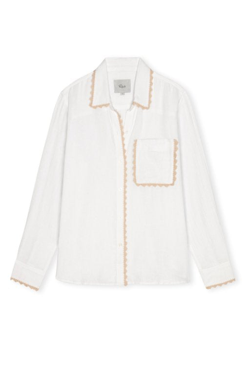 Saya Shirt White Tops - Button Down Rails 
