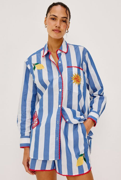 Giadzy X Rails Elsa Shirt Dolce Vita Embroidery Tops - Button Down Rails 