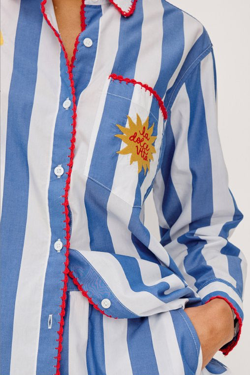 Giadzy X Rails Elsa Shirt Dolce Vita Embroidery Tops - Button Down Rails 