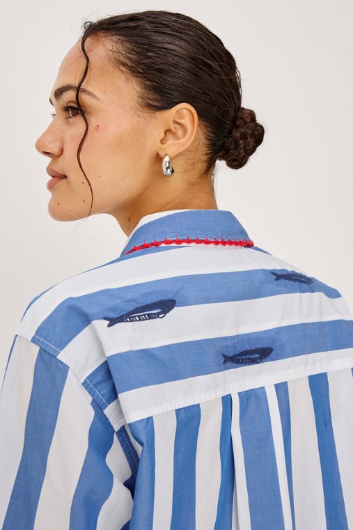 Giadzy X Rails Elsa Shirt Dolce Vita Embroidery Tops - Button Down Rails 