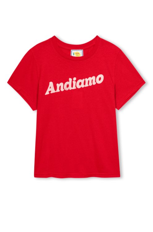 Giadzy X Rails The Classic Crew T-Shirt Andiamo Tomato Tops - Tees Rails 
