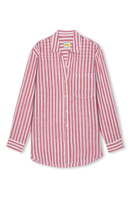 Giadzy X Rails Ravello Stripe Shirt Red Tops - Button Down Rails 