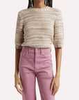 Merivale Pullover Sweater Beige Multi Sweater - Crewneck Veronica Beard 