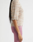 Merivale Pullover Sweater Beige Multi Sweater - Crewneck Veronica Beard 
