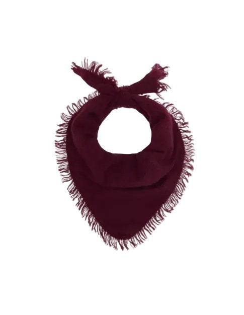Distressed Triangle Scarf Burgundy Scarves Jumper 1234 