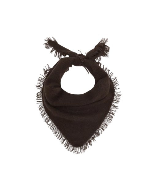 Distressed Triangle Scarf Dark Brown Scarves Jumper 1234 