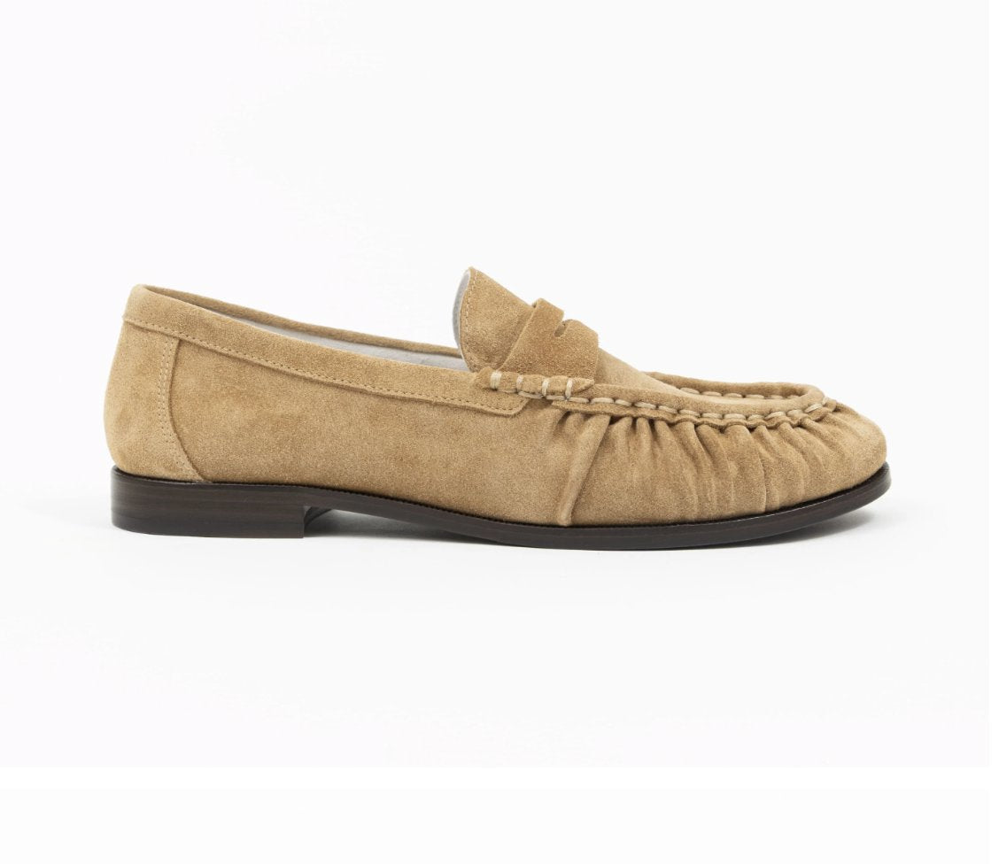 Dover Loafer Ginger Suede Flats - Loafer Oncept 