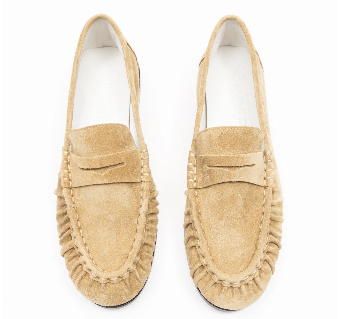 Dover Loafer Ginger Suede Flats - Loafer Oncept 
