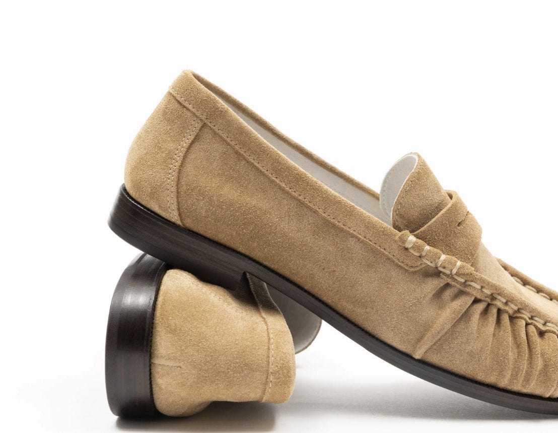 Dover Loafer Ginger Suede Flats - Loafer Oncept 