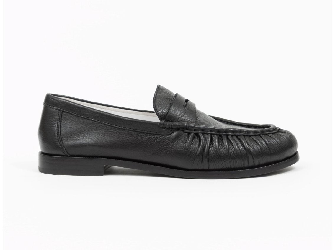 Dover Loafer Black Leather Flats - Loafer Oncept 