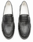Dover Loafer Black Leather Flats - Loafer Oncept 