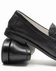 Dover Loafer Black Leather Flats - Loafer Oncept 
