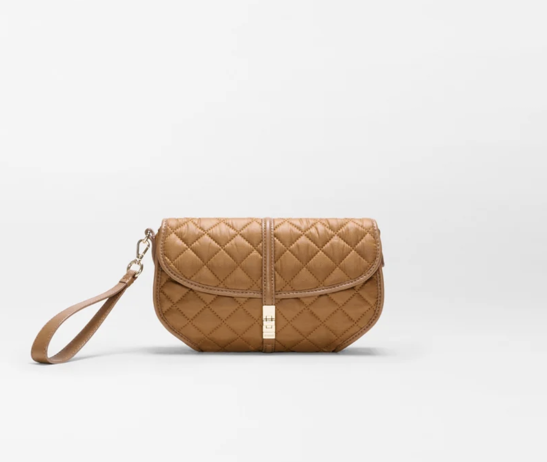 Small Astor Convertible Clutch Cognac