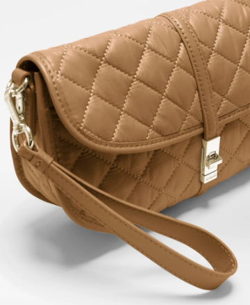 Small Astor Convertible Clutch Cognac