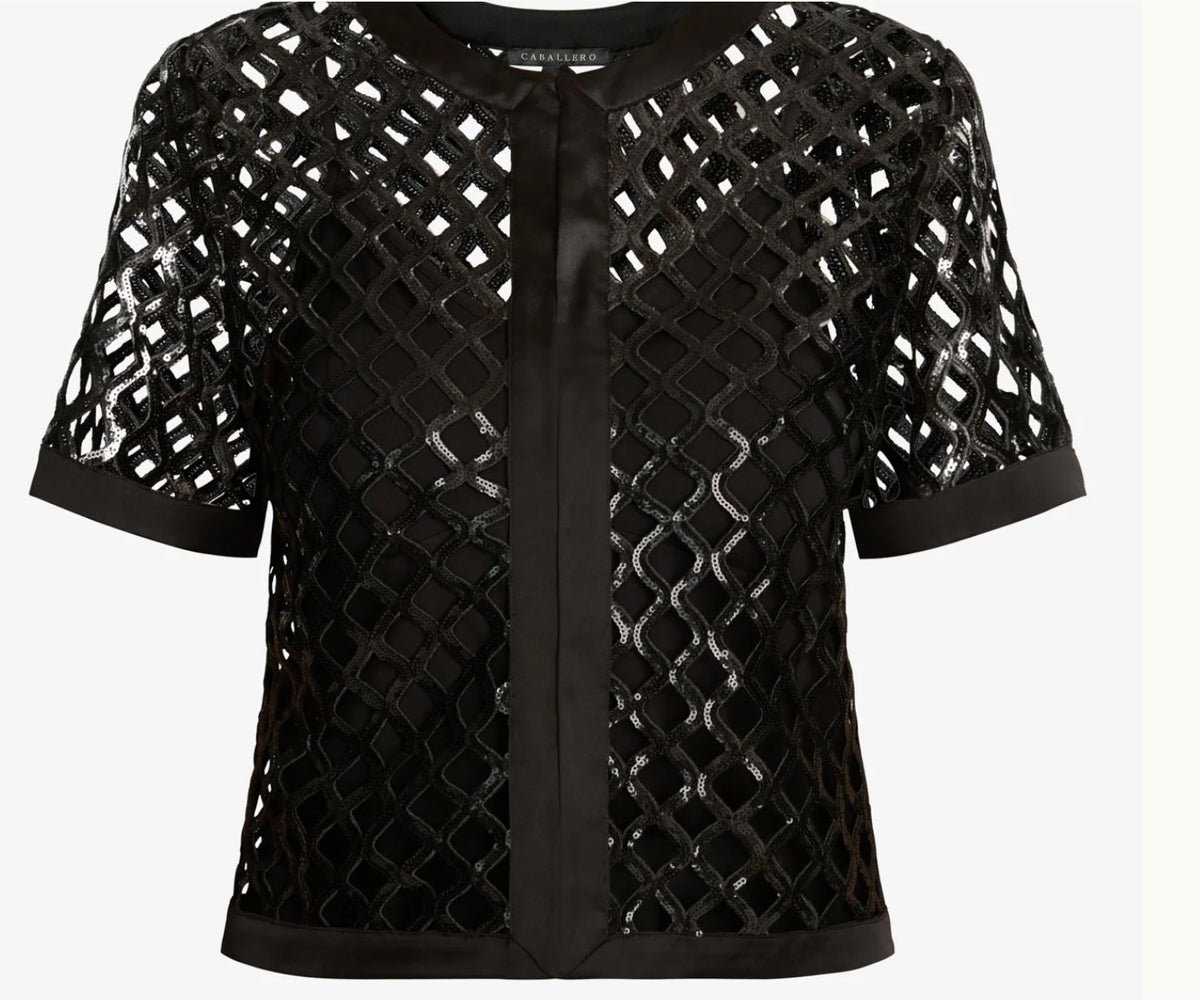 Saylor Top Black Criss Cross Tops - Tees Caballero 