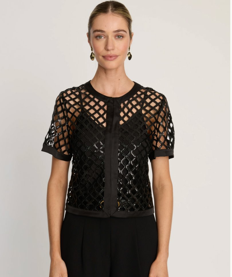 Saylor Top Black Criss Cross Tops - Tees Caballero 