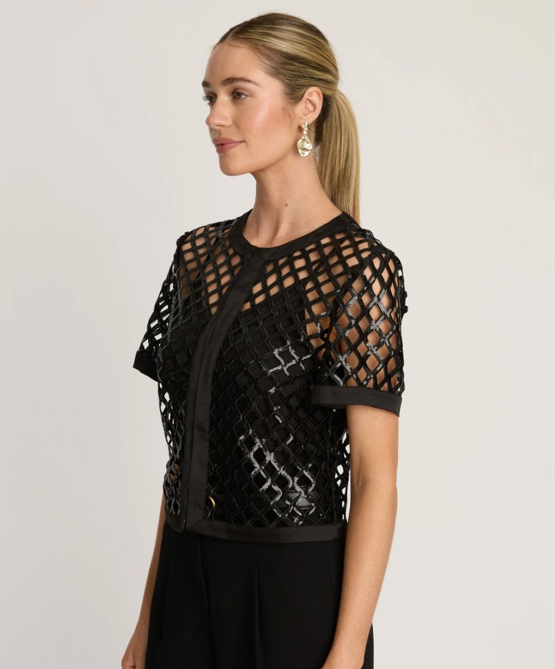 Saylor Top Black Criss Cross Tops - Tees Caballero 