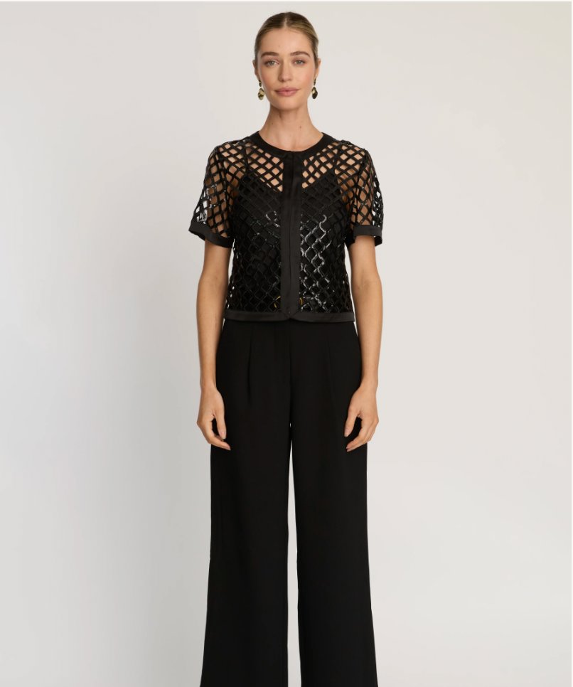 Saylor Top Black Criss Cross Tops - Tees Caballero 