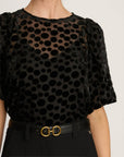Serah Top Black Dotted Tops - Blouses Caballero 