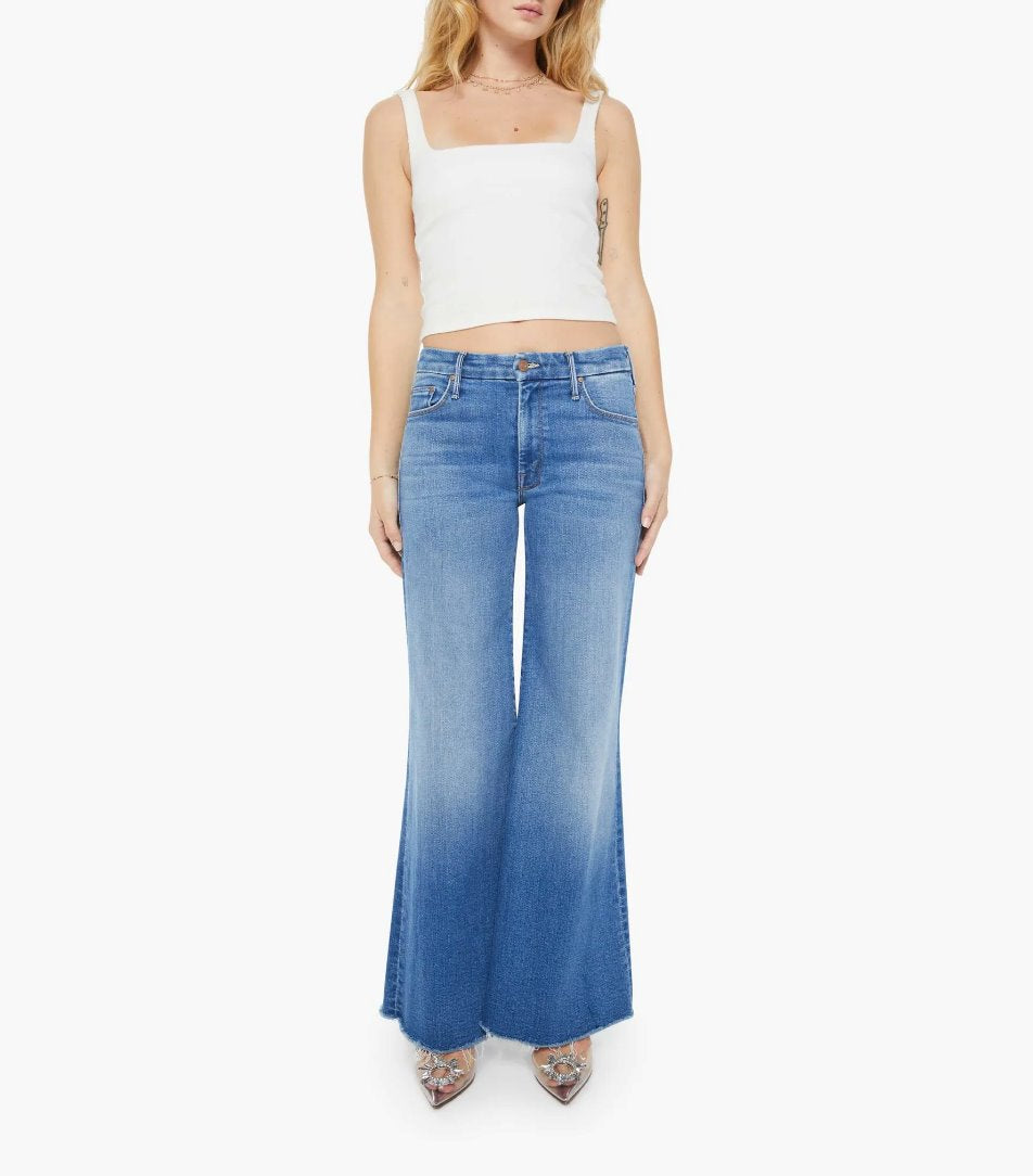 Lil Roller Fray Work Hard Play Hard Denim - Flare & Wide Leg Mother 