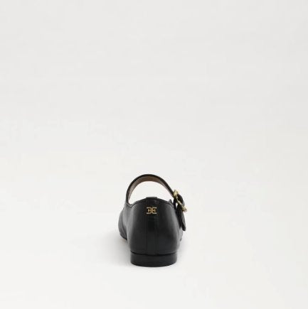 Michaela Mary Jane Flat Black Leather Flats - Ballet Sam Edelman 