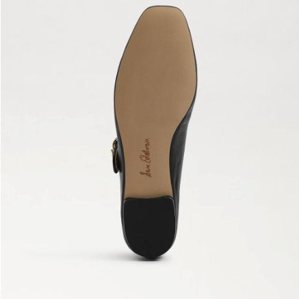 Michaela Mary Jane Flat Black Leather Flats - Ballet Sam Edelman 