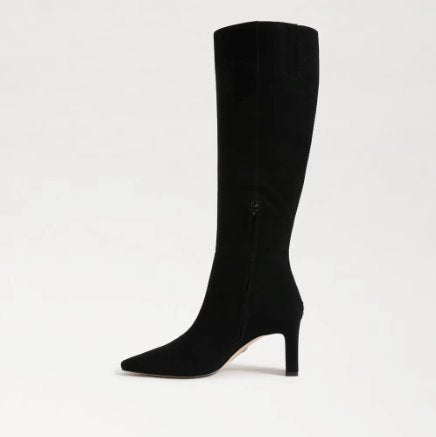 Sylvia Knee High Boot Black Suede Knee High Boots Sam Edelman 