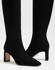 Sylvia Knee High Boot Black Suede