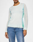 Side By Side Barely Blue Sweater - Crewneck Lisa Todd 