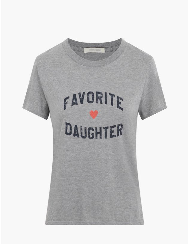 Favorite Daughter Tee Heather Grey Tops - Tees Favorite Daughter 