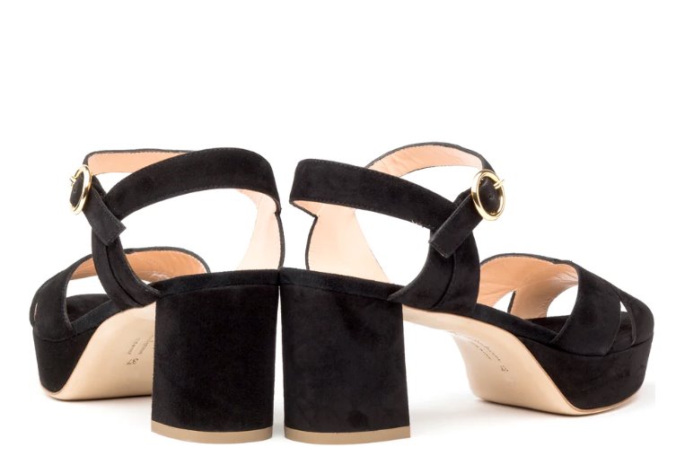 Deidre Black Suede Sandals - Heeled Sandals Rupert Sanderson 