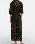 Seashell Eyelet Pants Black Pants - Trousers Farm Rio 