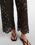 Seashell Eyelet Pants Black Pants - Trousers Farm Rio 