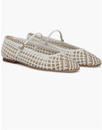 Ellie Woven Flat Coconut/Sand Flats - Ballet Veronica Beard - Shoes 