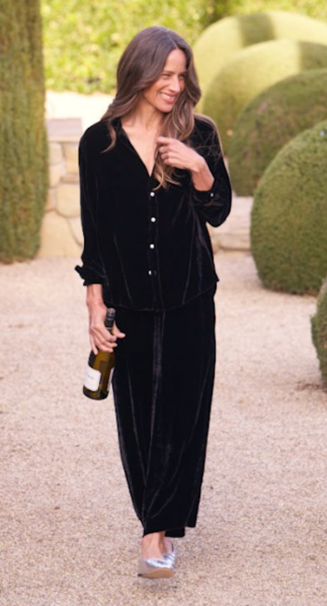 Tuscany Velvet Getaway Set Black Tops - Button Down Frank & Eileen 