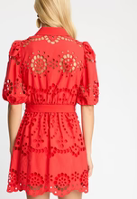 Eloise Dress Eyelet Lace Poppy Red Dresses - Short Caballero 