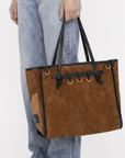 Large Marcella Cognac Suede
