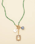 Delancey Charm Necklace Green Multi