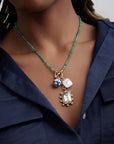 Delancey Charm Necklace Green Multi