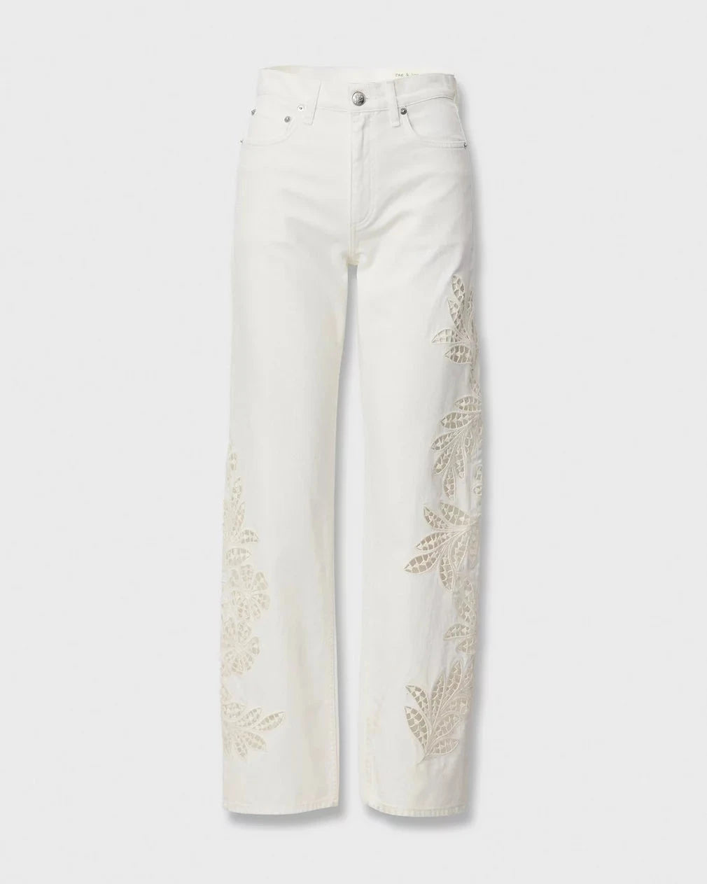 Shea Relaxed Straight Jean White Floral Denim - Straight rag & bone 