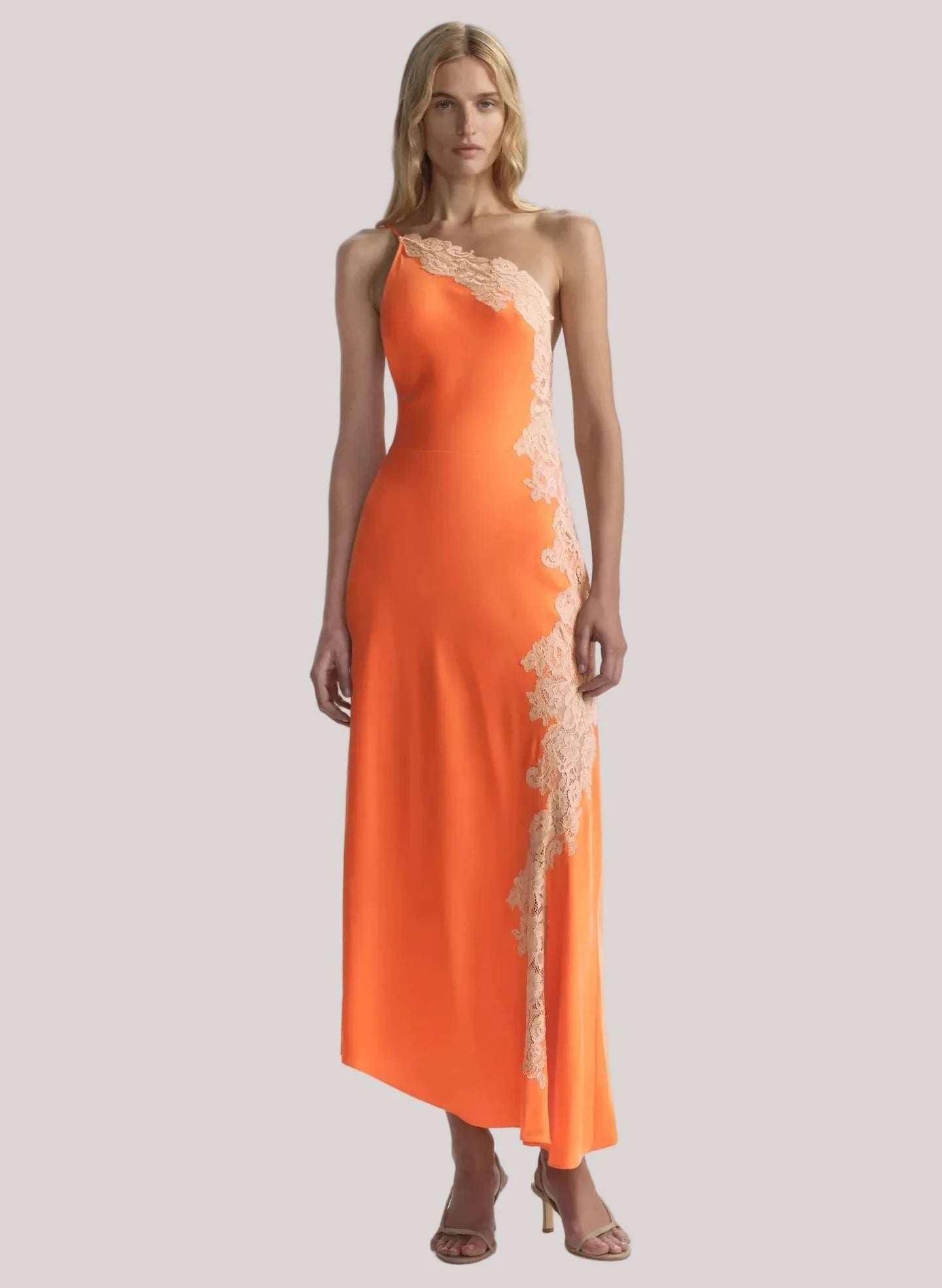 Lou Satin and Lace Dress Dresses - Midi A.L.C 