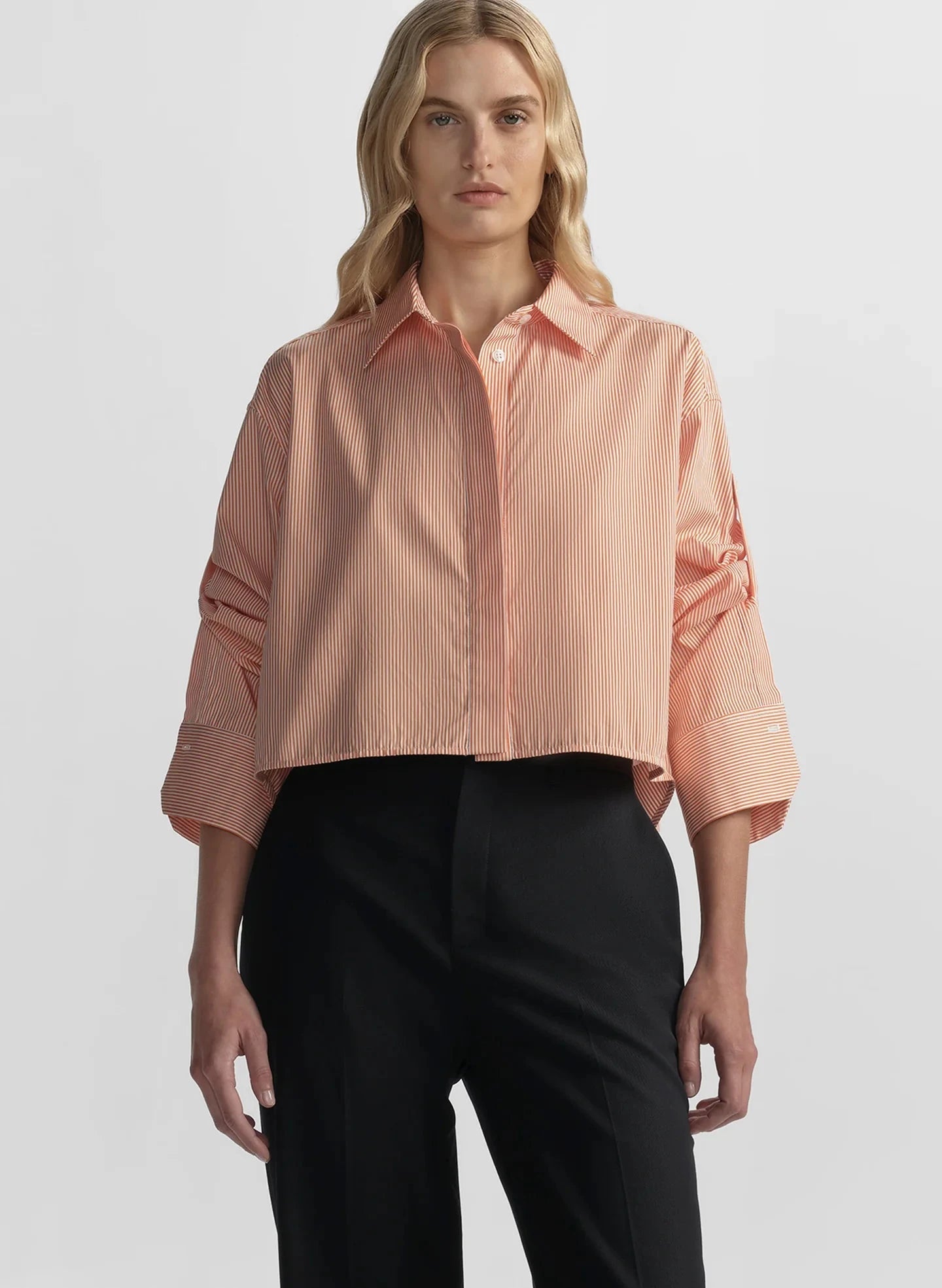Maude Top Persimmon/White Tops - Button Down A.L.C 