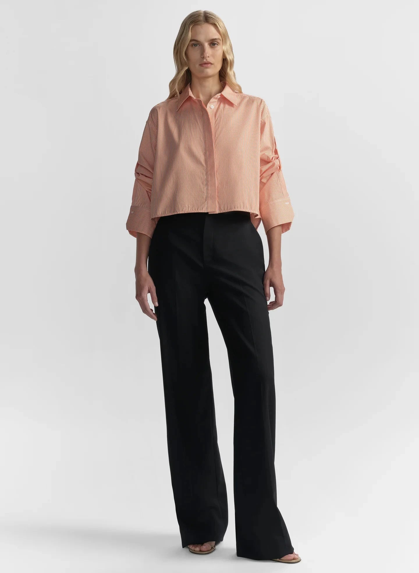 Maude Top Persimmon/White Tops - Button Down A.L.C 