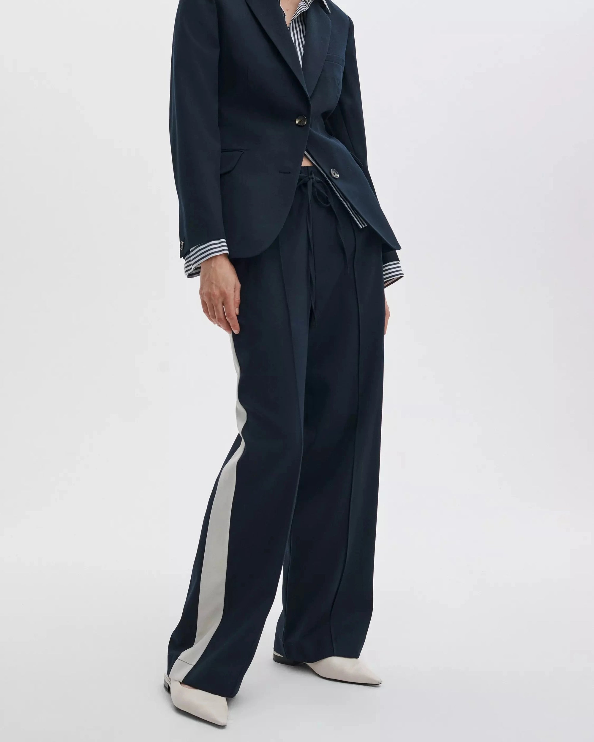 Siena Wool side Stripe Pant Salute Pants - Trousers rag & bone 