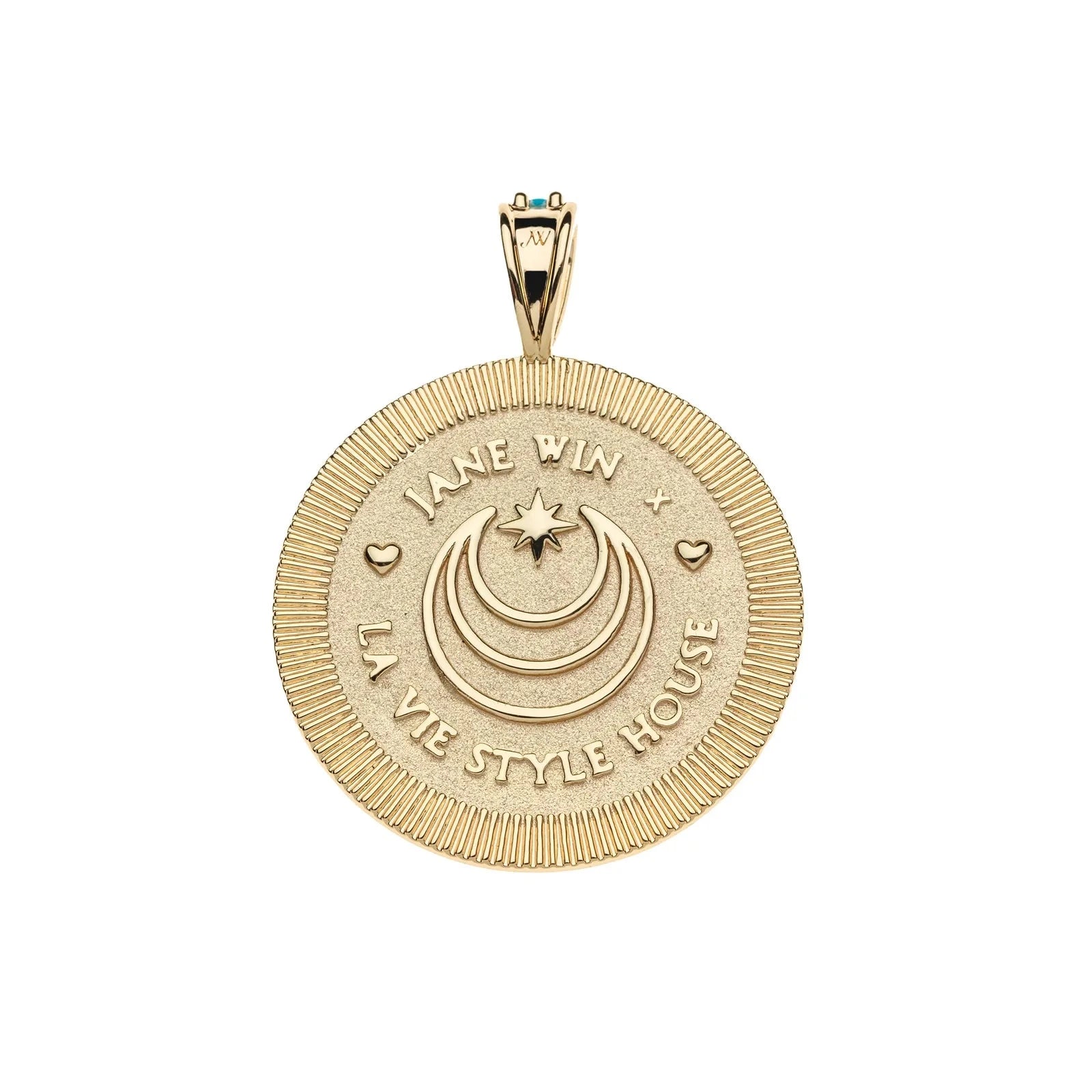 JW x LA VIE Signature Disk Pendant Necklaces Jane Win 
