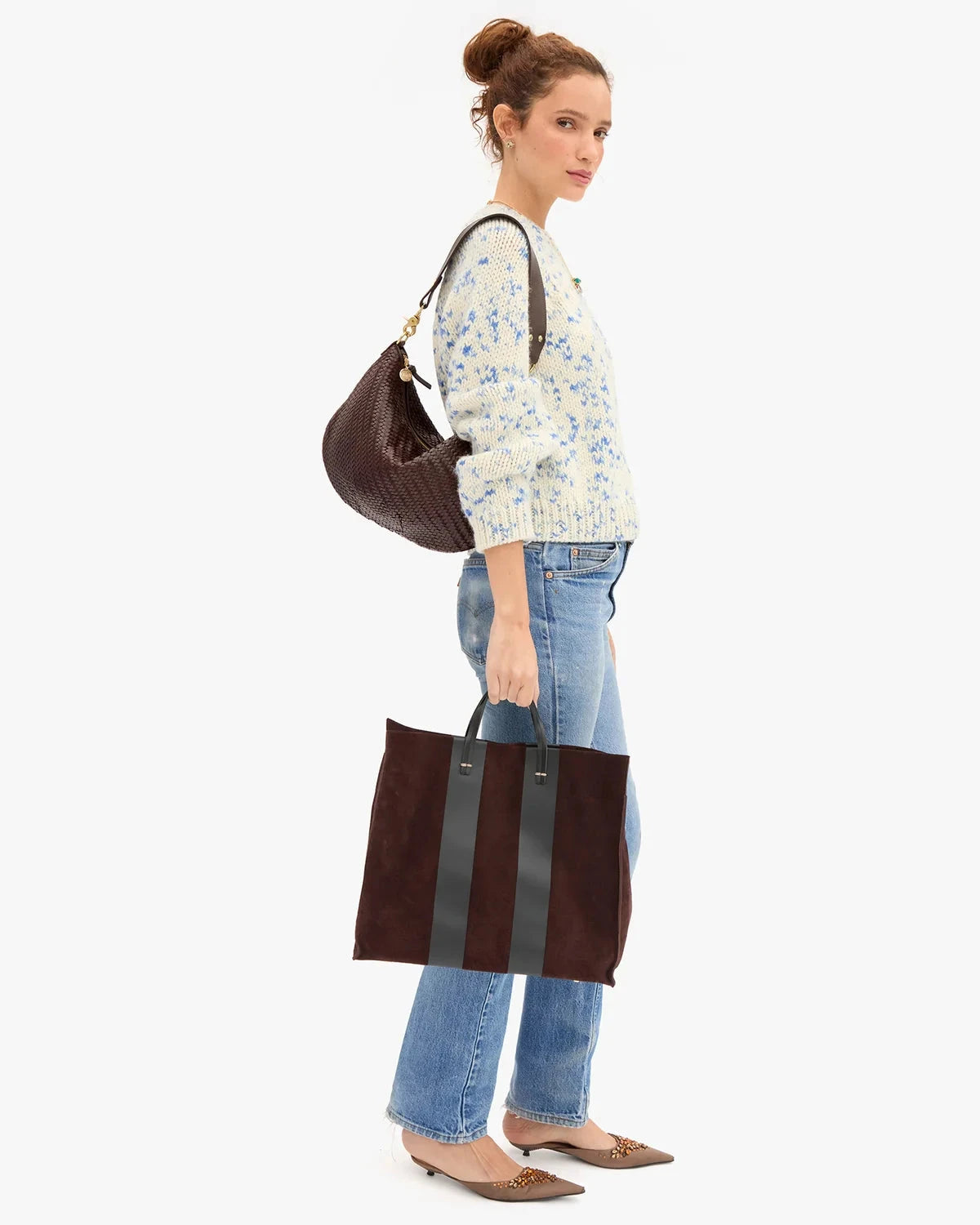 Simple Tote Suede Truffle Tote & Satchel Clare V. 