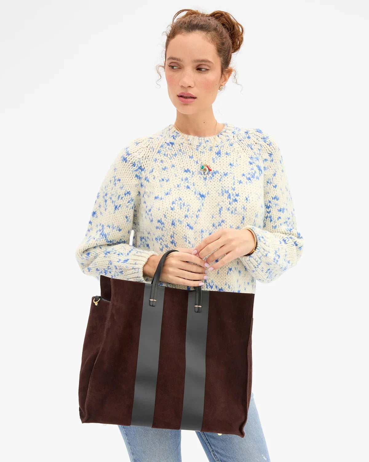 Simple Tote Suede Truffle Tote & Satchel Clare V. 