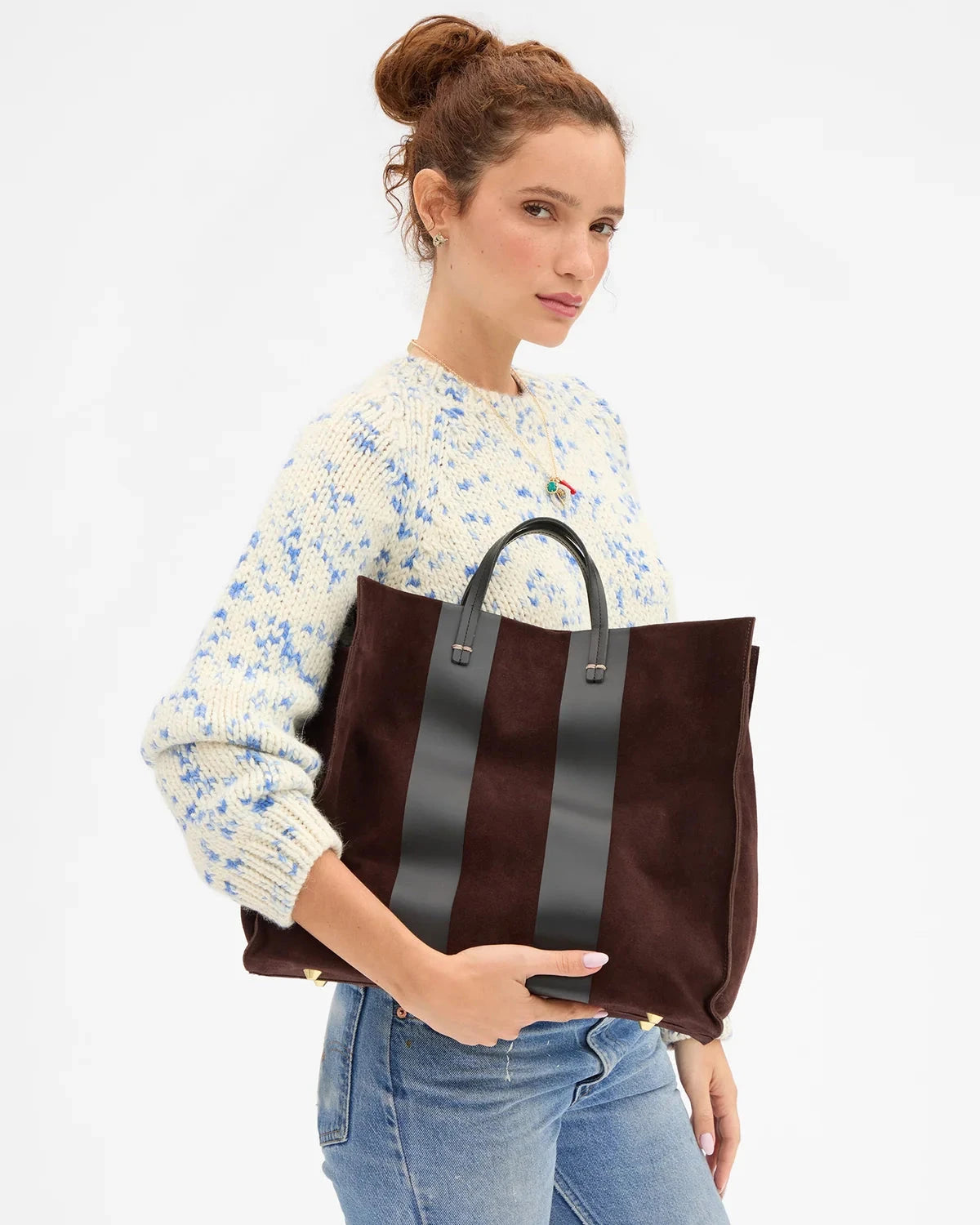 Simple Tote Suede Truffle Tote & Satchel Clare V. 
