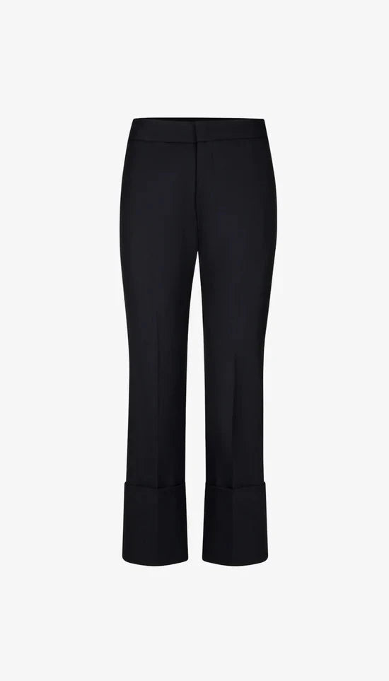 Berlin Cropped Straight Leg Pant Deep Black Pants - Trousers Smythe 