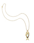 Strong Amore Fish Pendant 16-18" Classic Rolo Necklaces Jane Win 